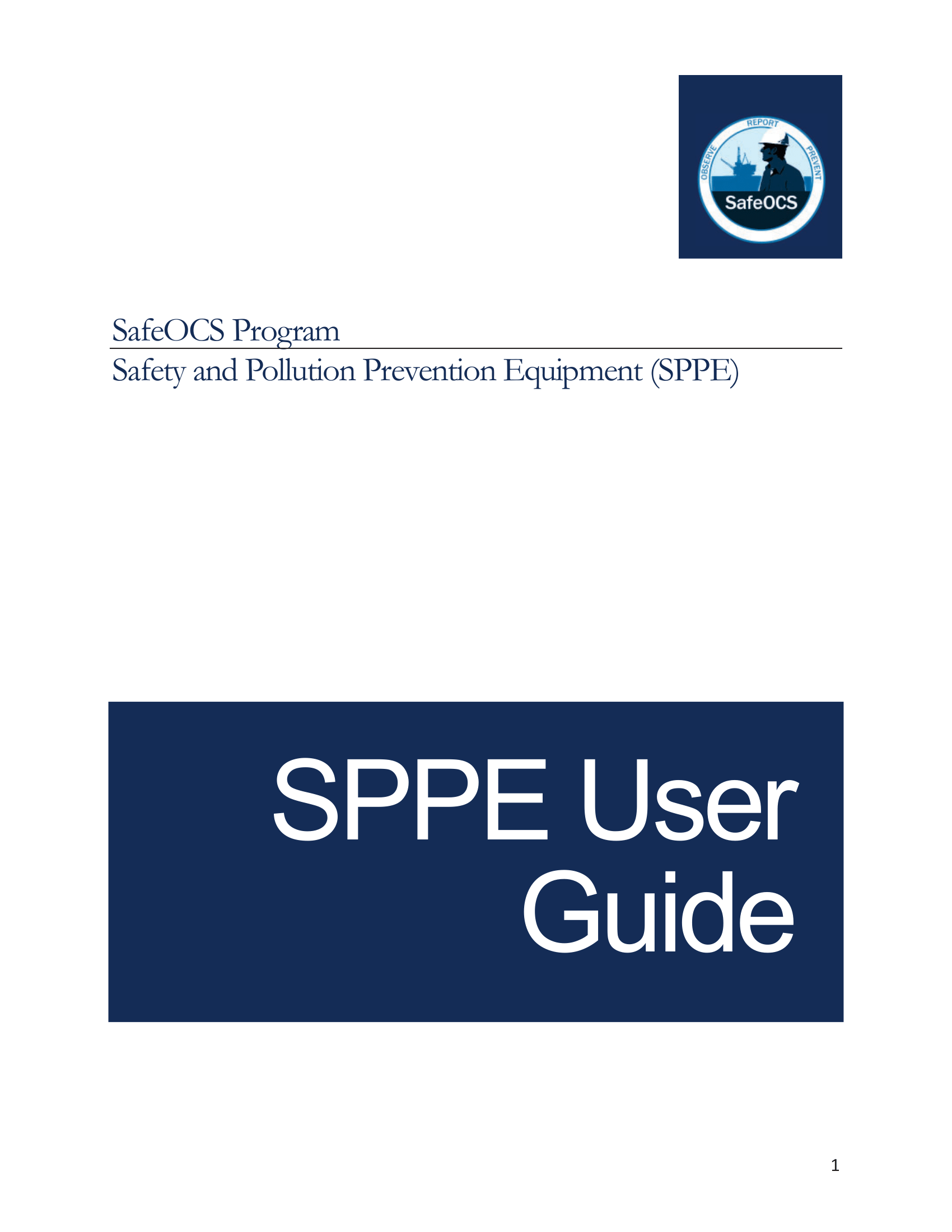 SPPE Briefing cover