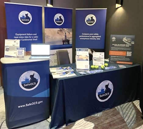 Full view of the SafeOCS booth at the conference